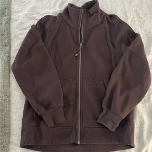 Lululemon Scuba Oversized Funnel Neck Full Zip in Espresso XS/S